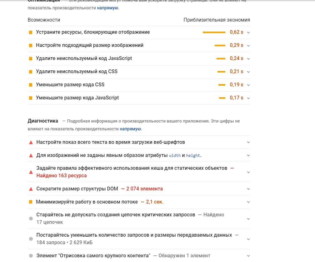 Рекомендации по устранению ошибок, препятствующих быстрой загрузке страницы Рекомендации по устранению ошибок, препятствующих быстрой загрузке страницы